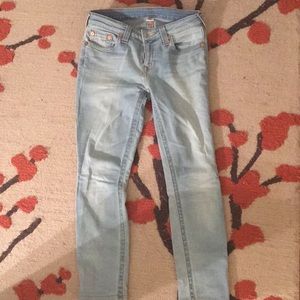 True Religion Light Wash Skinny Jeans